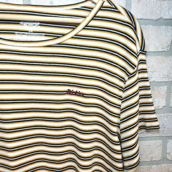 DICKIES Striped Short Sleeve Shirt Size 3X - Picture 3 of 6